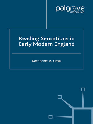 cover image of Reading Sensations in Early Modern England